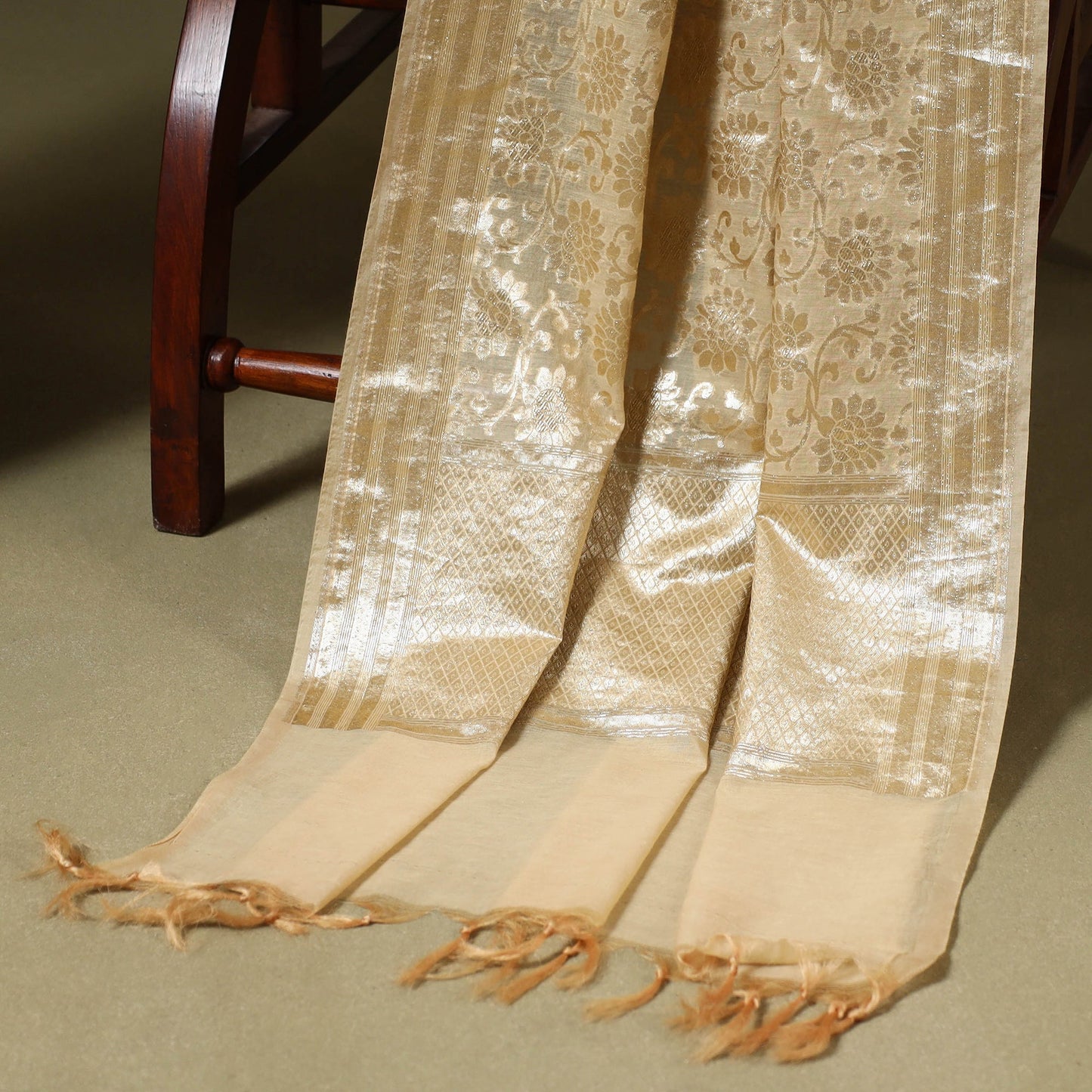 2pc Cotton x Viscose Zari Banarasi Dress Material 