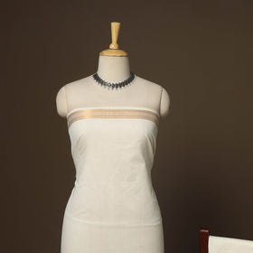 Beige - 3pc handloom cotton unstitched mangalagiri dress