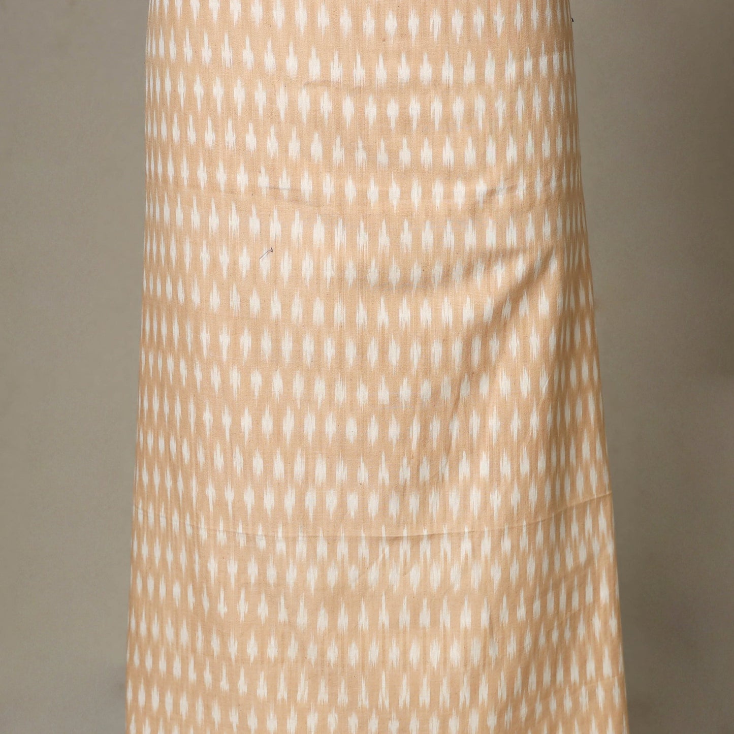 Beige - 3pc handloom cotton unstitched pochampally ikat