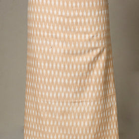 Beige - 3pc handloom cotton unstitched pochampally ikat
