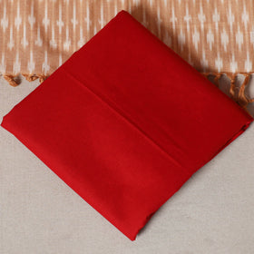 Beige - 3pc handloom cotton unstitched pochampally ikat