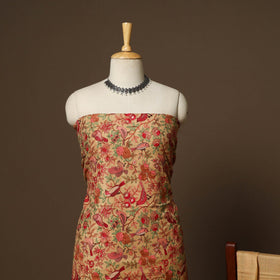 Beige - 3pc heavy hand embroidered work merino wool