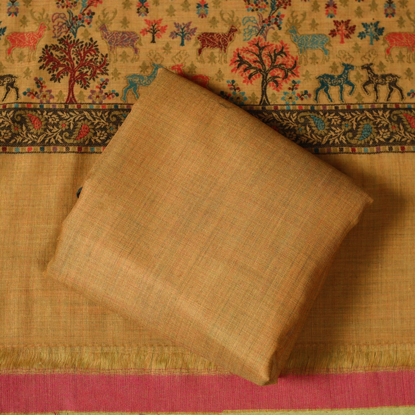 3pc jacquard weave merino wool unstitched dress material 34