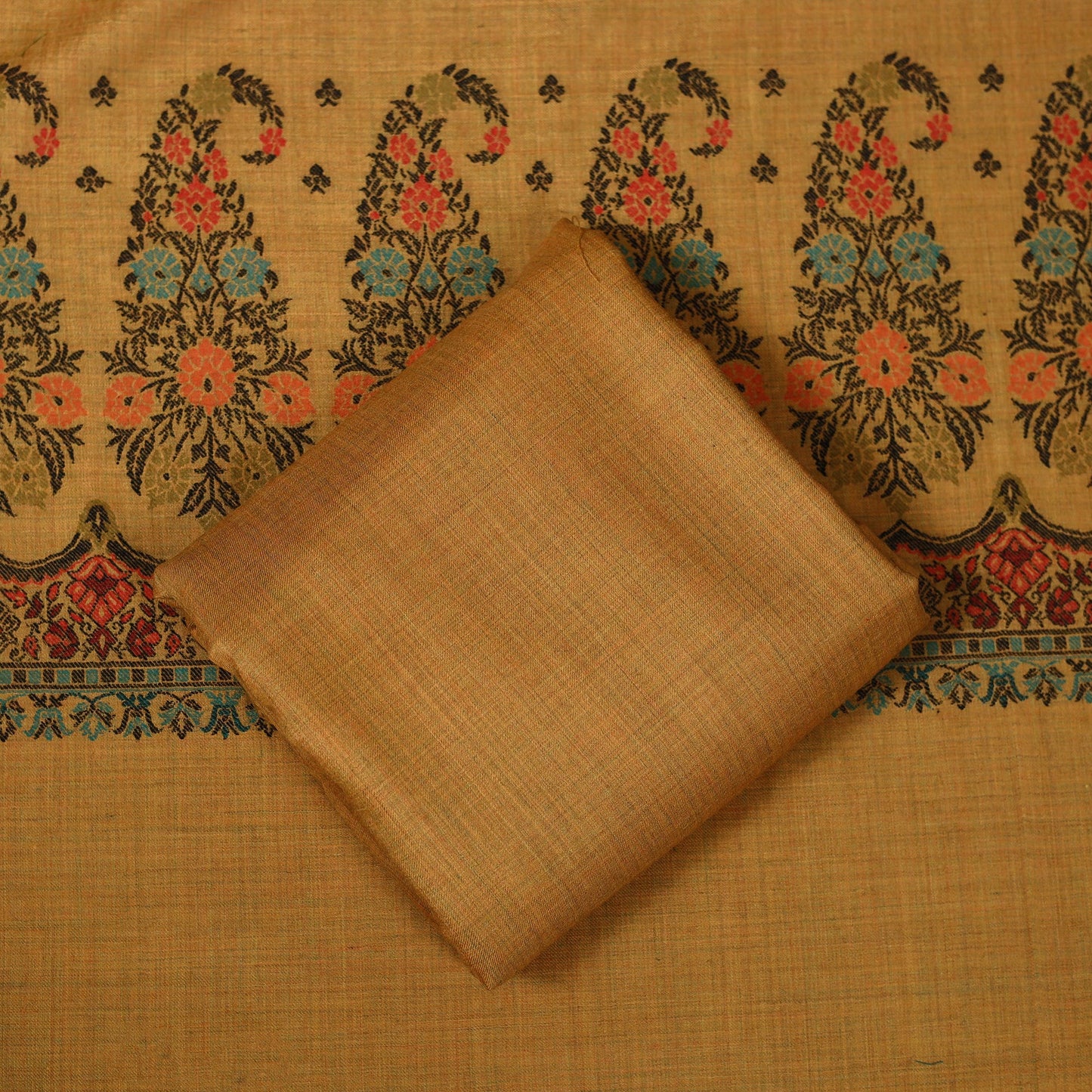 3pc jacquard weave merino wool unstitched dress material 35