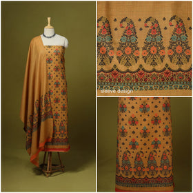 3pc jacquard weave merino wool unstitched dress material 35