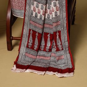 Beige - 3pc modal silk unstitched bagh dress material 25