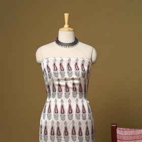 Beige - 3pc modal silk unstitched bagh dress material 26