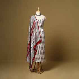 Beige - 3pc modal silk unstitched bagh dress material 26