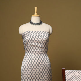 Beige - 3pc modal silk unstitched bagh dress material 28