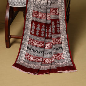 Beige - 3pc modal silk unstitched bagh dress material 28