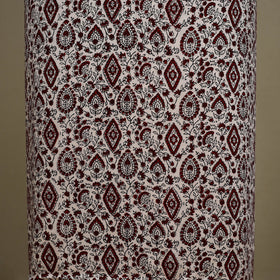 White - 3pc Modal Silk Unstitched Bagh Print Suit Material Set 