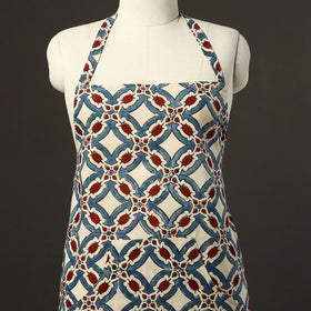 Beige - cotton apron with pocket 46 - handcrafted
