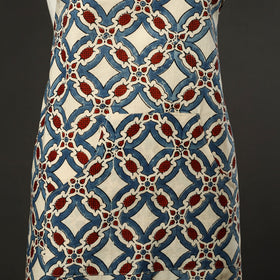 Beige - cotton apron with pocket 46 - handcrafted