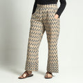 Buy Ajrakh Block Printed Cotton Elasticated Palazzo Online at iTokri.com