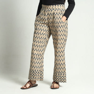 Buy Ajrakh Block Printed Cotton Elasticated Palazzo Online at iTokri.com