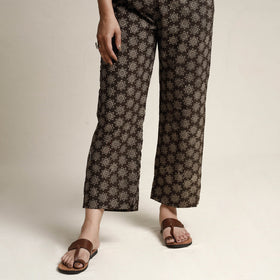 Buy Ajrakh Block Printed Cotton Kurta with Palazzo & Dupatta Set Online at iTokri.com
