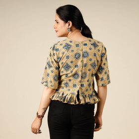 ajrakh cotton crop top