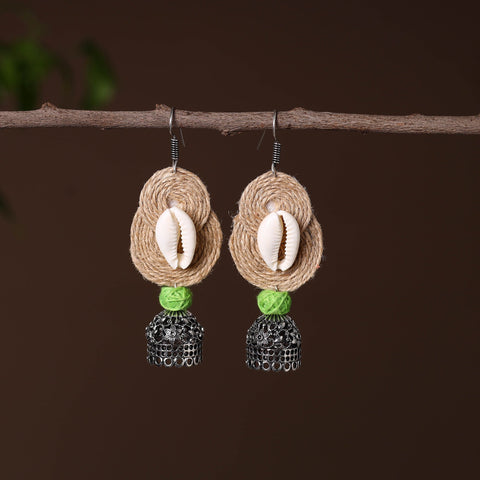 Anaisha German Silver Jute Jhumki Earrings