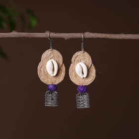 Beige - anaya german silver jute jhumki earrings