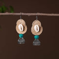 Beige - ashifa german silver jute jhumki earrings