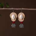 Beige - ashika german silver jute jhumki earrings