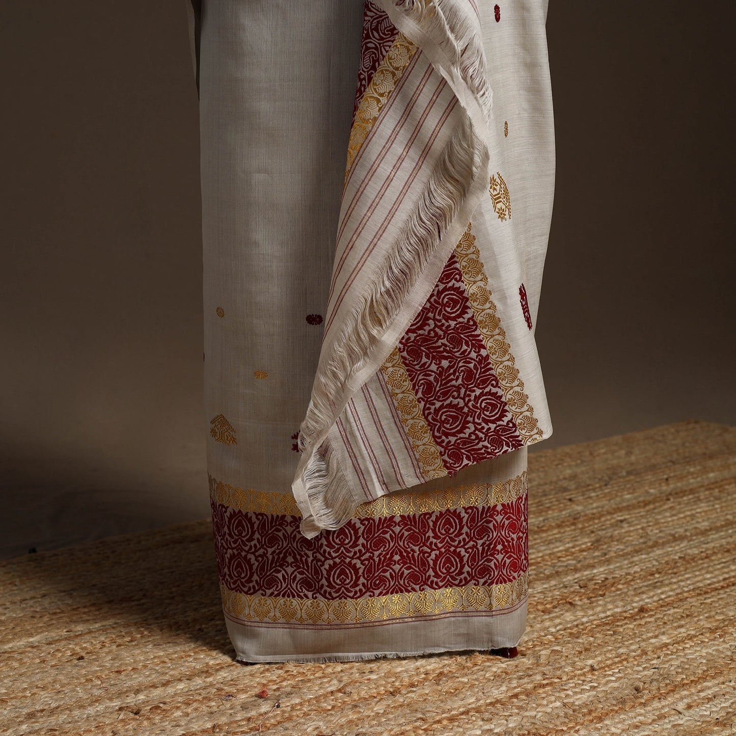 Assam handloom silk cotton mekhela chador with blouse piece