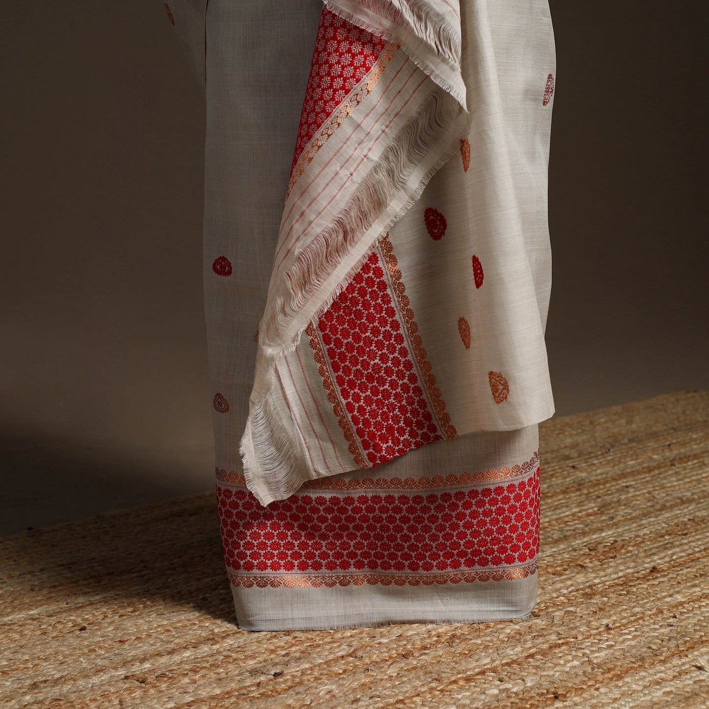 Assam handloom silk cotton mekhela chador with blouse piece