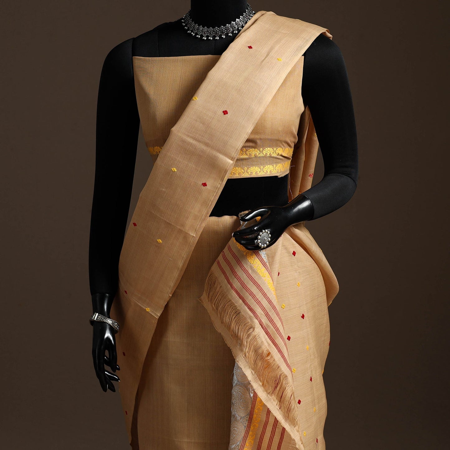 Assam handloom silk cotton mekhela chador with blouse piece