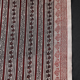  Red Chanderi Silk Bagh Print Fabric 