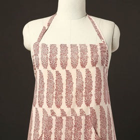 Beige - bagh cotton apron with pocket 25 - handcrafted