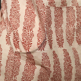 Beige - bagh cotton apron with pocket 25 - handcrafted