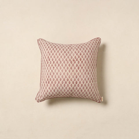 Beige - bagh cotton cushion cover 25 - handcrafted