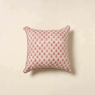 Beige - bagh cotton cushion cover 27 - handcrafted