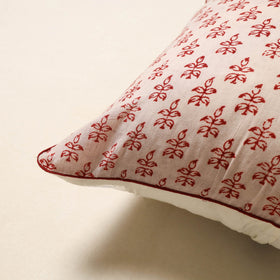 Beige - bagh cotton cushion cover 27 - handcrafted