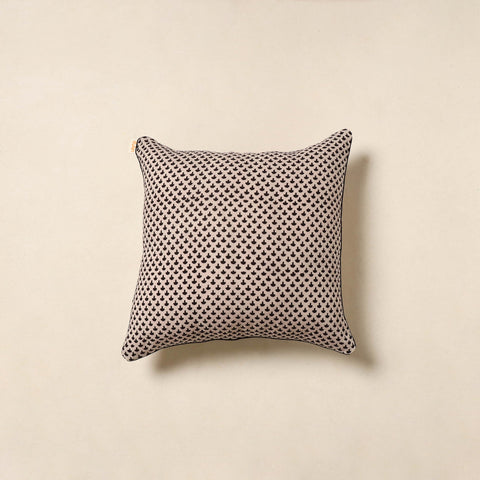 Beige - bagh cotton cushion cover 29 - handcrafted
