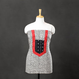 Beige - bagh cotton unstitched kurta material