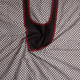 Beige Bagh Print Cotton Kurta Material with Patchwork (3m)