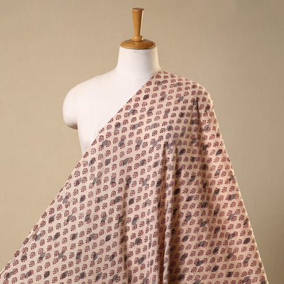 Multicolor Bagh Hand Block Print Natural Dye Stripe Cotton Fabric