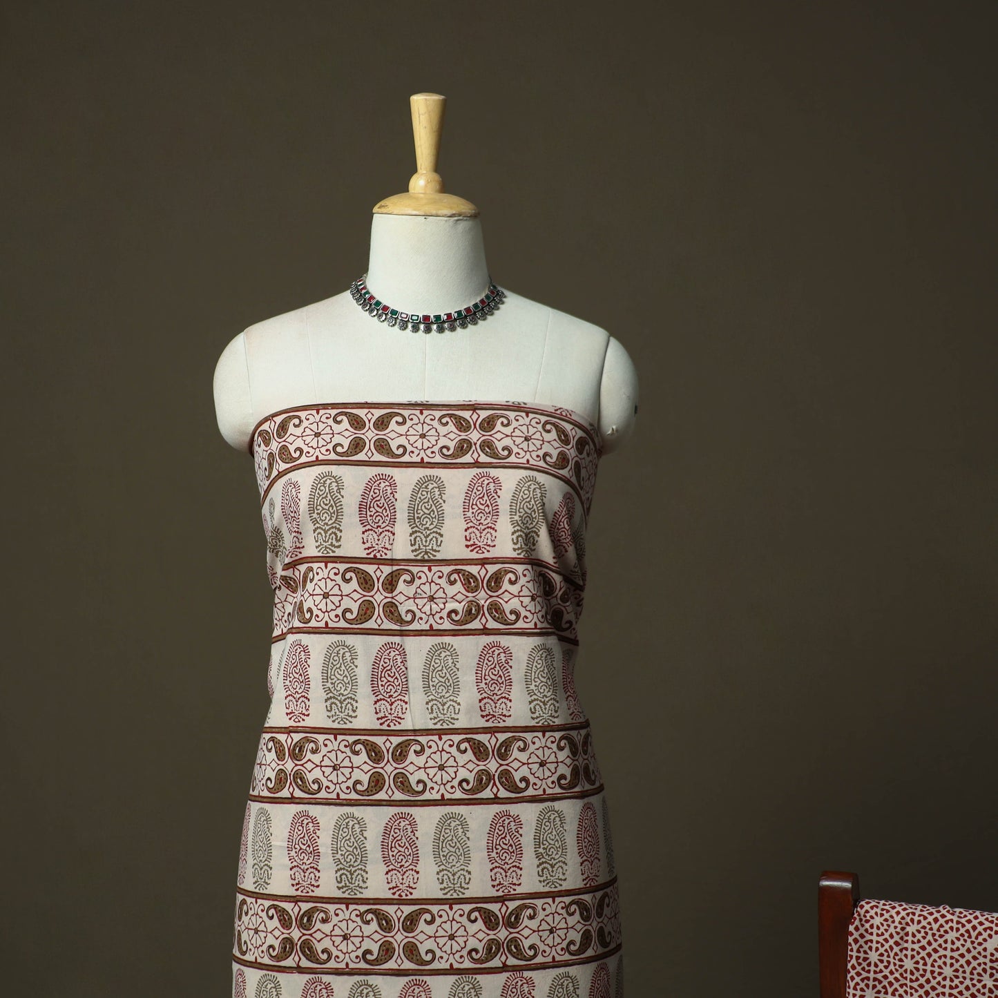Bagh hand block print natural dyed cotton 3pc unstitched