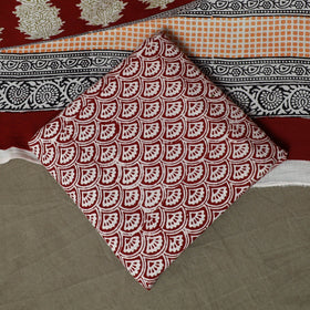 Bagh hand block print natural dyed cotton 3pc unstitched