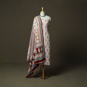 Bagh hand block print natural dyed cotton 3pc unstitched
