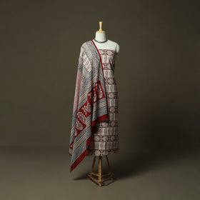 Bagh hand block print natural dyed cotton 3pc unstitched