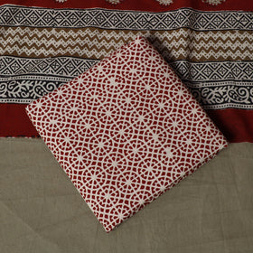 Bagh hand block print natural dyed cotton 3pc unstitched