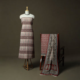 Bagh hand block print natural dyed cotton 3pc unstitched