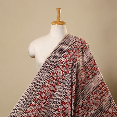 Beige Bagh Hand Block Print Natural Dyed Cotton Fabric