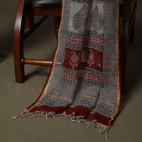 Bagh hand block print natural dyed kota doria cotton 3pc