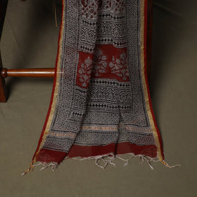 Bagh hand block print natural dyed kota doria cotton 3pc