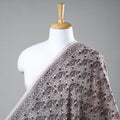 White Bagh Hand Block Printed Chanderi Silk Handloom Fabric 