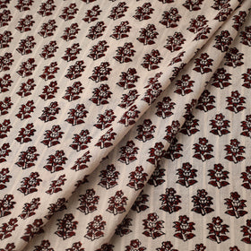 Multicolor Bagh Hand Block Print Natural Dye Stripe Cotton Fabric