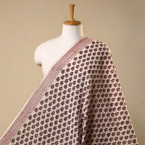 Multicolor Bagh Hand Block Print Natural Dye Stripe Cotton Fabric